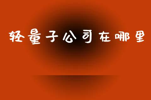 轻量子公司在哪里_https://wap.78312.cn_金融监管_第1张