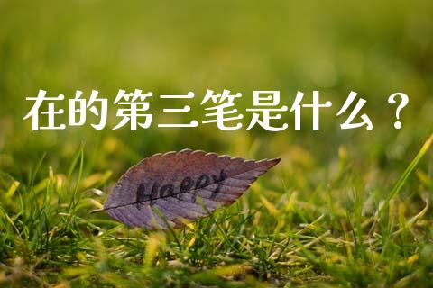 在的第三笔是什么？_https://wap.78312.cn_期货开户_第1张