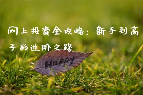 网上投资全攻略：新手到高手的进阶之路_https://wap.78312.cn_全球市场_第1张