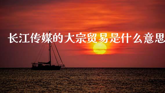 长江传媒的大宗贸易是什么意思_https://wap.78312.cn_全球市场_第1张