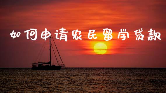 如何申请农民留学贷款_https://wap.78312.cn_债券资讯_第1张
