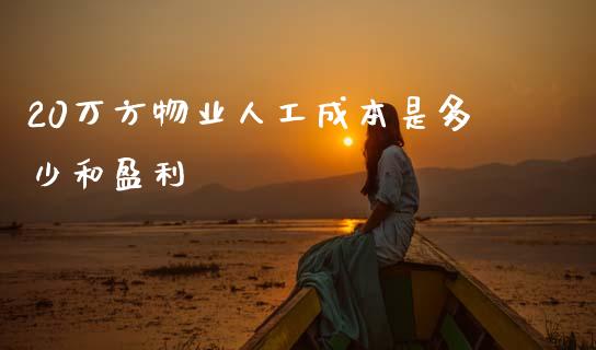 20万方物业人工成本是多少和盈利_https://wap.78312.cn_全球市场_第1张