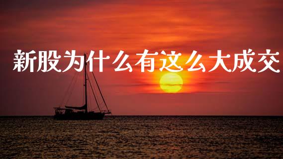 新股为什么有这么大成交_https://wap.78312.cn_全球市场_第1张