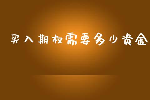 买入期权需要多少资金_https://wap.78312.cn_期货开户_第1张