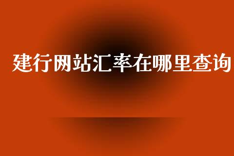 建行网站汇率在哪里查询_https://wap.78312.cn_外汇交易_第1张