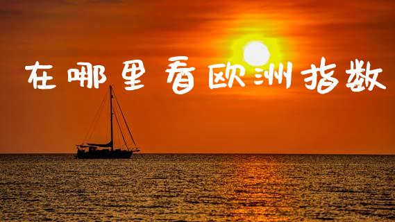 在哪里看欧洲指数_https://wap.78312.cn_全球市场_第1张