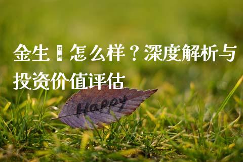 金生鑫怎么样？深度解析与投资价值评估_https://wap.78312.cn_外汇交易_第1张