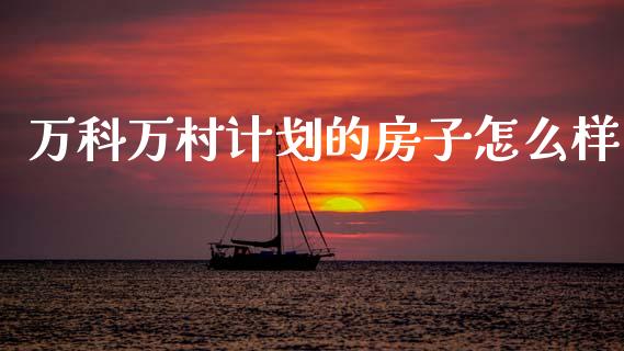 万科万村计划的房子怎么样_https://wap.78312.cn_期货开户_第1张