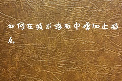 如何在技术指标中增加止损点_https://wap.78312.cn_金融监管_第1张