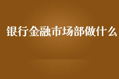 银行金融市场部做什么_全球市场_第1张_期货开户_金融监管_外汇交易_债券资讯_全球市场_财经新闻 银行金融市场部做什么_https://wap.78312.cn_全球市场_第1张