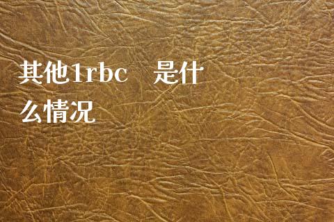 其他1rbc    是什么情况_https://wap.78312.cn_债券资讯_第1张