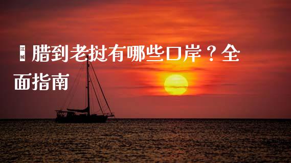 勐腊到老挝有哪些口岸？全面指南_https://wap.78312.cn_期货开户_第1张