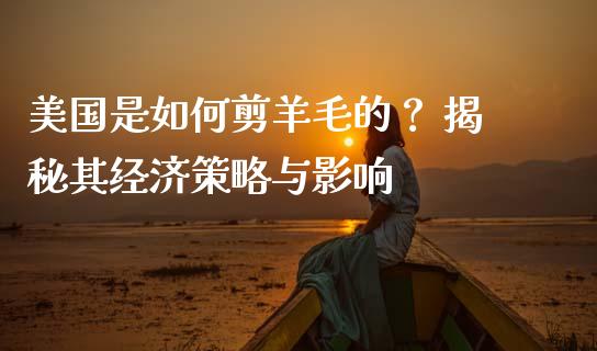 美国是如何剪羊毛的？ 揭秘其经济策略与影响_https://wap.78312.cn_全球市场_第1张