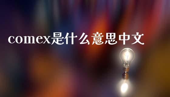 comex是什么意思中文_https://wap.78312.cn_全球市场_第1张
