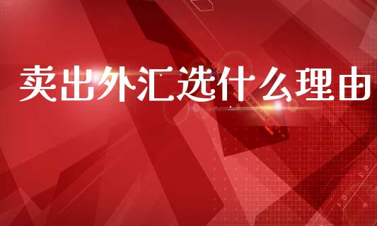 卖出外汇选什么理由_https://wap.78312.cn_债券资讯_第1张