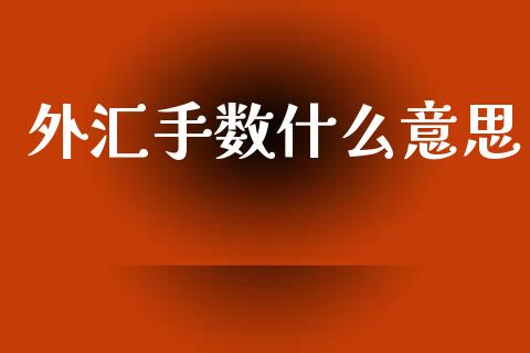 外汇手数什么意思_https://wap.78312.cn_期货开户_第1张