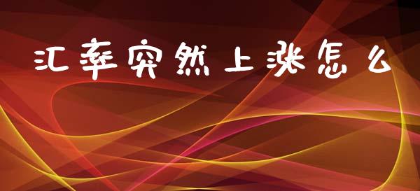 汇率突然上涨怎么_https://wap.78312.cn_债券资讯_第1张