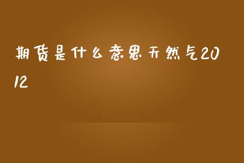 期货是什么意思天然气2012_https://wap.78312.cn_财经新闻_第1张