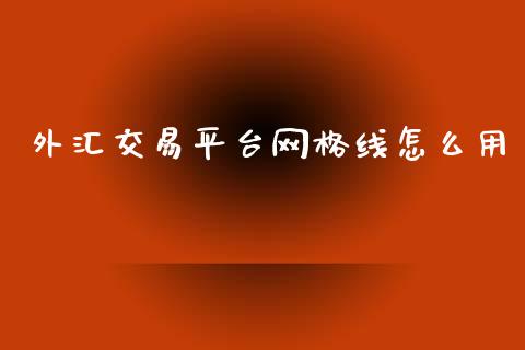 外汇交易平台网格线怎么用_https://wap.78312.cn_财经新闻_第1张