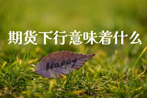 期货下行意味着什么_https://wap.78312.cn_全球市场_第1张