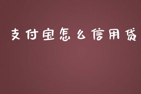 支付宝怎么信用贷_https://wap.78312.cn_全球市场_第1张