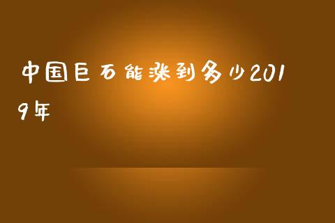 中国巨石能涨到多少2019年_https://wap.78312.cn_财经新闻_第1张