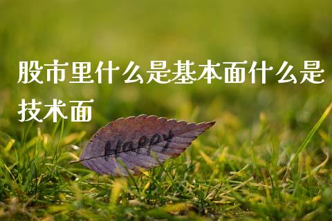 股市里什么是基本面什么是技术面_https://wap.78312.cn_外汇交易_第1张