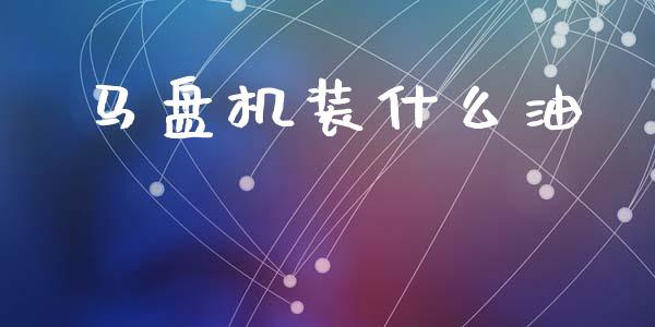 马盘机装什么油_https://wap.78312.cn_全球市场_第1张