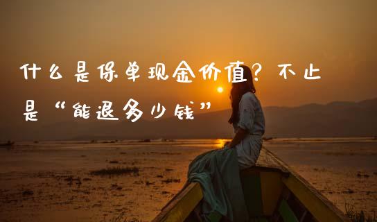 什么是保单现金价值？不止是“能退多少钱”_https://wap.78312.cn_全球市场_第1张