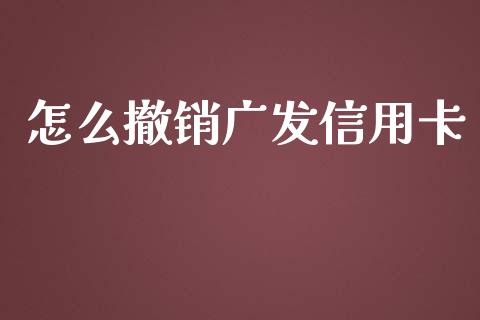 怎么撤销广发信用卡_https://wap.78312.cn_财经新闻_第1张