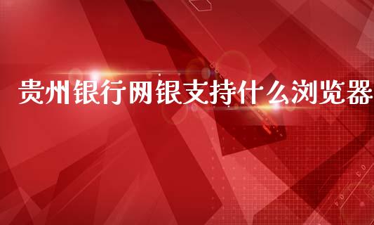 贵州银行网银支持什么浏览器_https://wap.78312.cn_金融监管_第1张