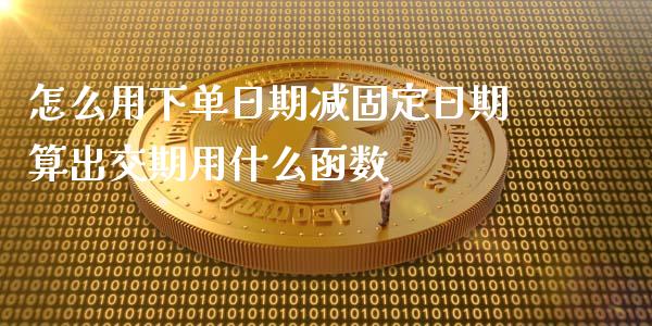 怎么用下单日期减固定日期算出交期用什么函数_https://wap.78312.cn_债券资讯_第1张