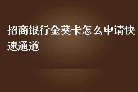 招商银行金葵卡怎么申请快速通道_https://wap.78312.cn_外汇交易_第1张