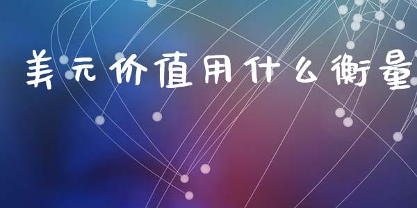 美元价值用什么衡量_https://wap.78312.cn_金融监管_第1张