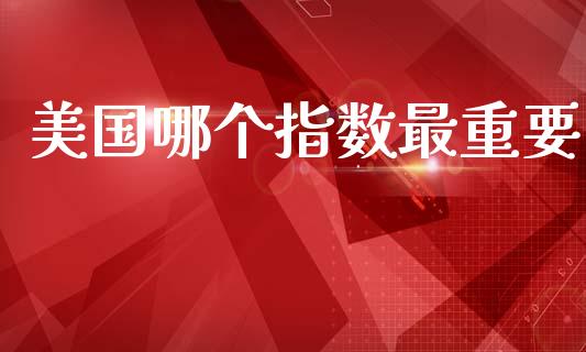 美国哪个指数最重要_https://wap.78312.cn_全球市场_第1张