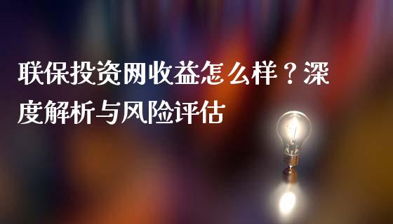 联保投资网收益怎么样？深度解析与风险评估_https://wap.78312.cn_全球市场_第1张